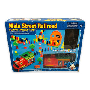 Vintage Disney Main Street Railroad Domino Stacking Train Rare Walt Disney Parks